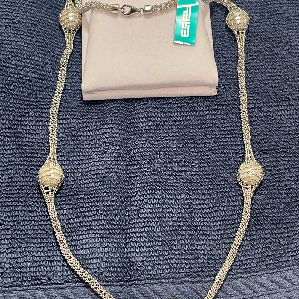 925 Sterling Silver Fresh water pearl Necklace